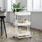 3-Tier Multi-Purpose Vertical Utility Cart with Smooth Casters Ample Storage and Drainage Design